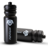 ALPHASQUAD Bike Water Bottle Black 20oz Bicycle MTB Road Mountain Bottle Squeeze 600ml BPA Free for Cycling, Running, Gym & Training