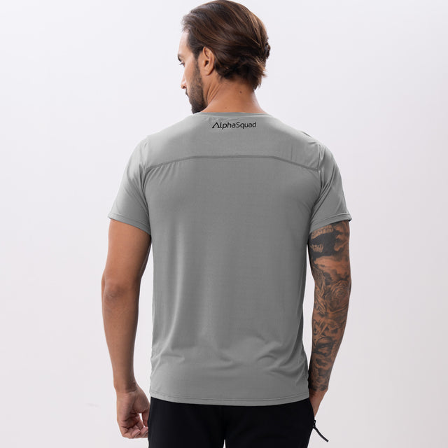 ALPHASQUAD Men's T-Shirt Dry Fit Work Shirts Moisture Wicking Active Athletic Training Short Sleeve Tops