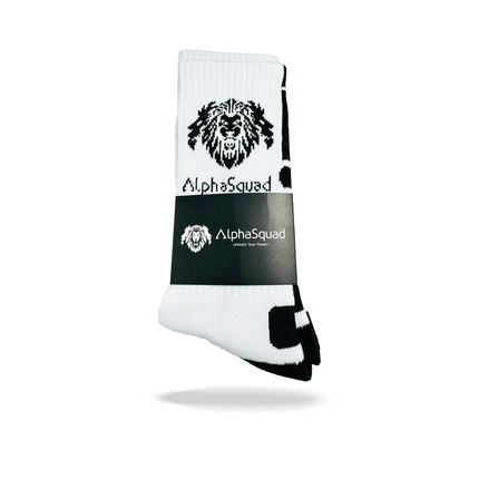 ALPHASQUAD Unisex Solid Cotton Cushion Comfort Crew Socks, White Pack of 3 (Free Size)