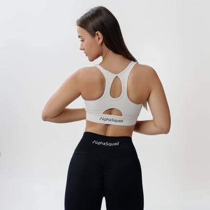 ALPHASQUAD Women's Front Zipper High Strength Shock Proof All-in-One Sports Vest for Gym, Running, Sports and Yoga