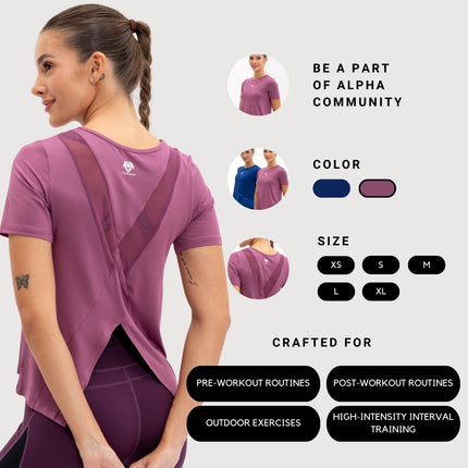 ALPHASQUAD Athletic Cut Out Top for Women