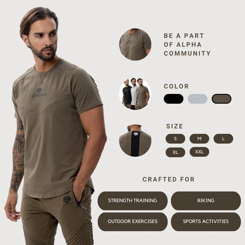 ALPHASQUAD Crew Neck Athletic Top