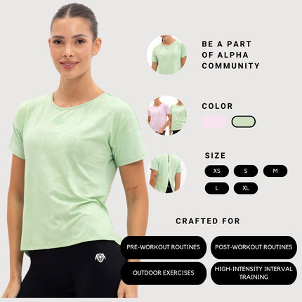 ALPHASQUAD Sports Cut Out Top for Women