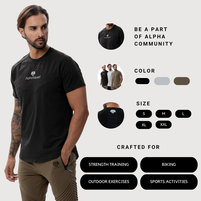 ALPHASQUAD Crew Neck Athletic Top