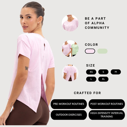 ALPHASQUAD Sports Cut Out Top for Women