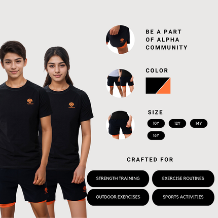 شورت رياضي للأطفال من AlphaSquad