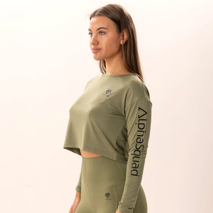 AlphaSquad Longsleeve Crop Top