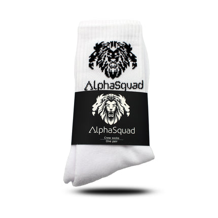 AlphaSquad Unisex Athletic Solid Cotton Cushion Comfort Crew Socks, Pack of 3 (Free Size)