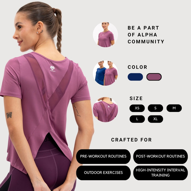 AlphaSquad Athletic Cut Out Top for Women