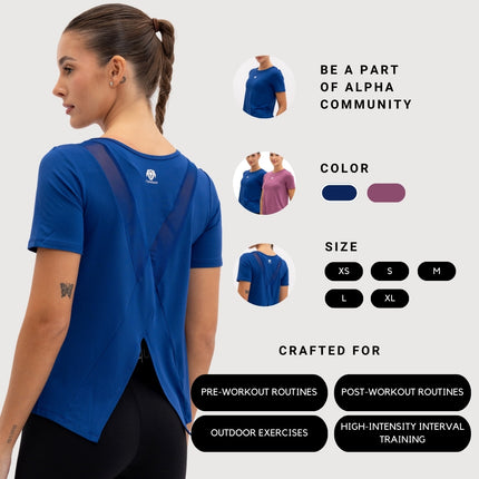 AlphaSquad Athletic Cut Out Top for Women