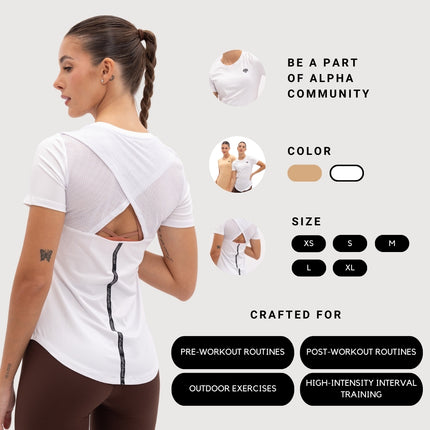 AlphaSquad Patchwork Sports T-Shirt for Women