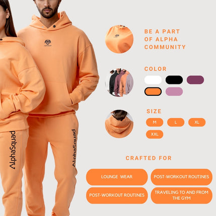 AlphaSquad Unisex Casual Tracksuit Hooded Sweatshirt and Sweatpants for Running, Jogging, Gymwear, Sportswear, Athletic Sports Jacket and Pants Set