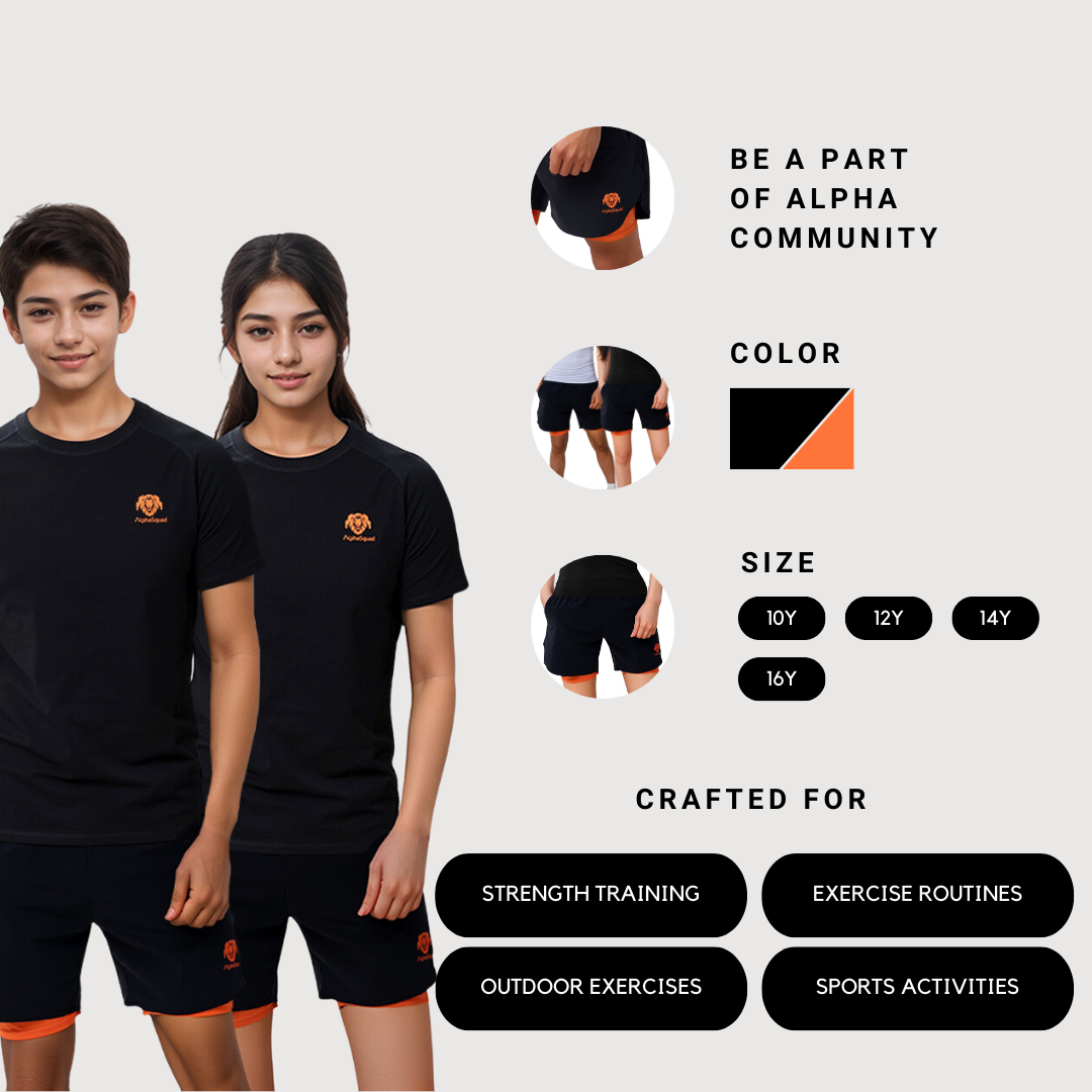 AlphaSquad Athletic Shorts for Kids